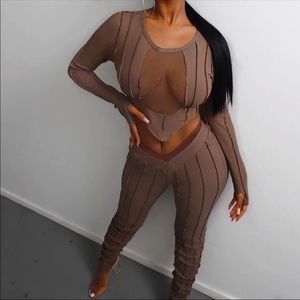 Distress two piece outfit